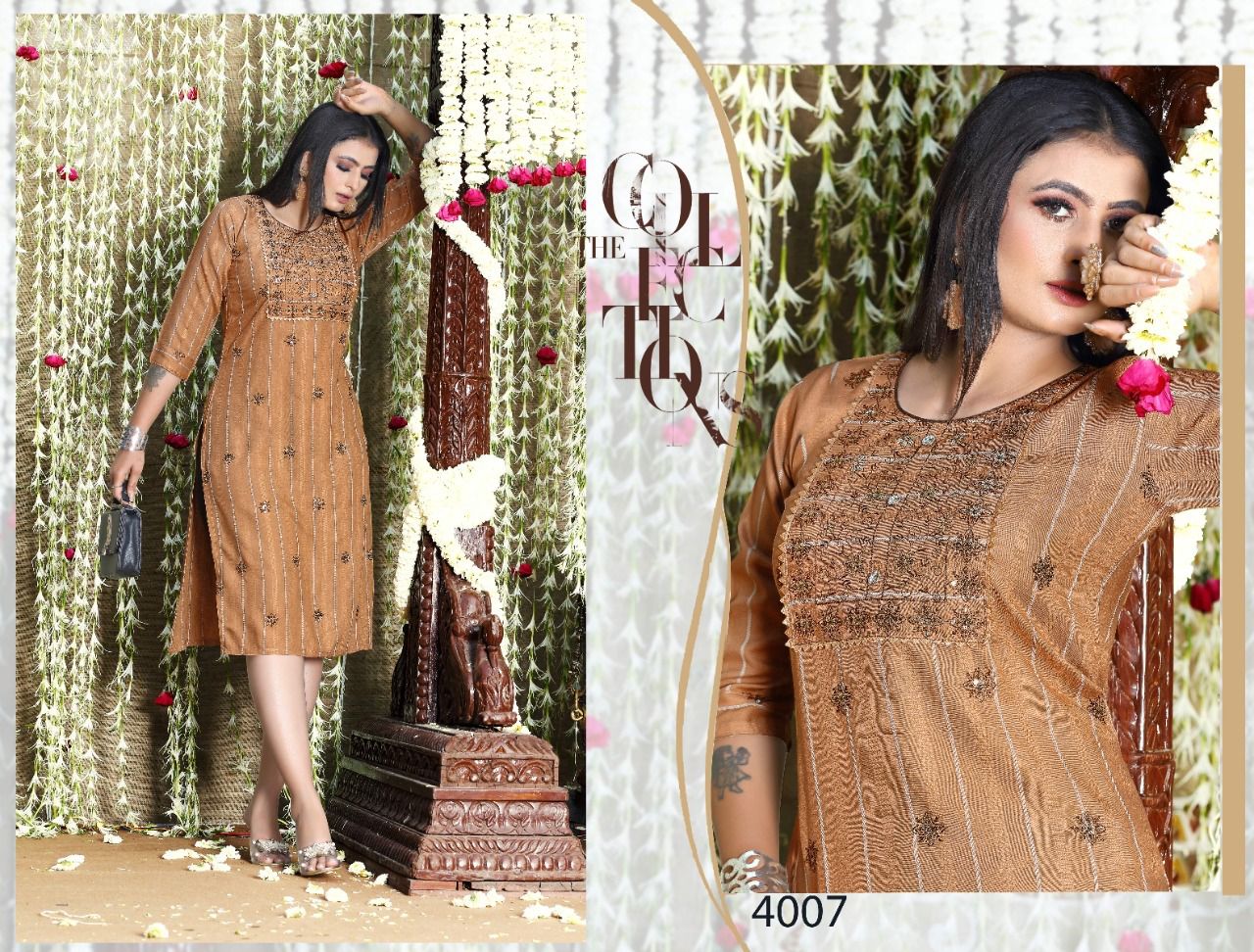 Morning Star 4001 Rayon Ethnic Wear Straight Designer Kurti Collection
